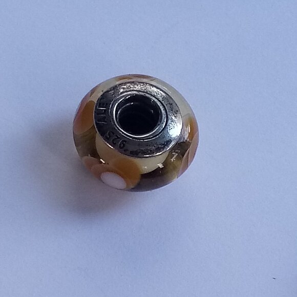 Pandora 790645 Sterling Silver Flowers for You Murano Glass Bead yellow - Picture 3 of 5